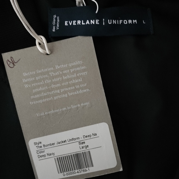 NWT Everlane The Bomber Jacket Uniform in Deep Navy - Picture 4 of 9